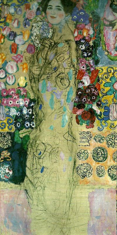 Gustav Klimt kvinnoportratt France oil painting art